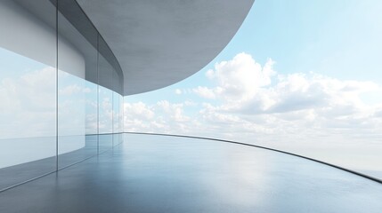 Modern Architecture Balcony with Sky View