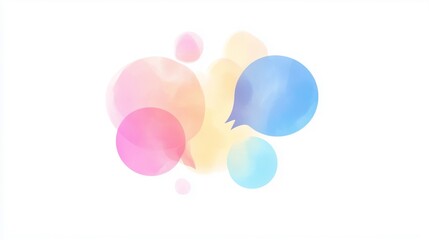 Wall Mural - balloons isolated on white, bubbles, chat, communication icon