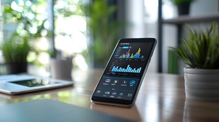 Analyzing Financial Data on Smartphone Screen with Mobile Analytics App