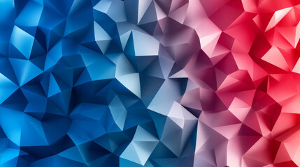 Wall Mural - A colorful, geometric design with a blue and red gradient. It looks like origami paper, adding a unique touch to your projects.