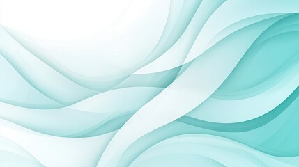 Canvas Print - Abstract Blue and White Wave Background Design