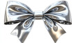 © Hikmet - A shiny, silver bow with a modern, retro look. It's like a ribbon made of liquid chrome, perfect for adding a touch of Y2K style to your designs.