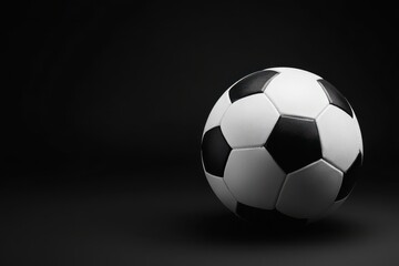 Detailed black and white soccer ball image