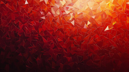 A vibrant red background made of small, colorful pieces, like a mosaic. It features a triangular shape with a gradual color change. This stylish design is perfect for your company.