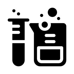 Poster - beaker glyph icon