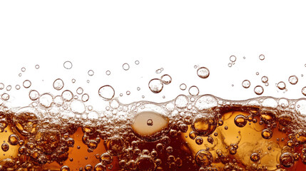 Soda bubbles on a transparent background