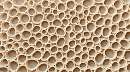 Abstract Beige Pattern of Circular Shapes and Holes