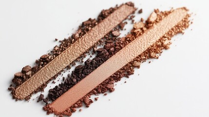 Close-up of a minimalist eyeshadow quad, no branding, focusing on the texture and shade gradation, no people.