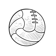 volley ball handdrawn illustration