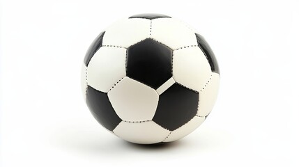 A soccer ball against a white background, used as equipment for football matches and competitions to determine the winner of the World Cup.