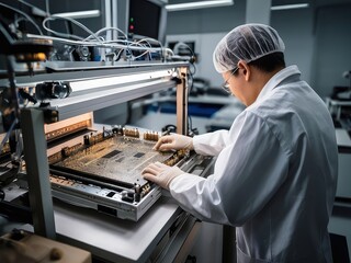 engineer working on a computer