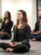 © Pascal - Mindfulness at Work - Employees participating in a meditation session in a corporate wellness program