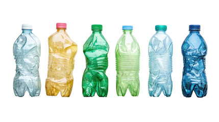 plastic bottles on a transparent background