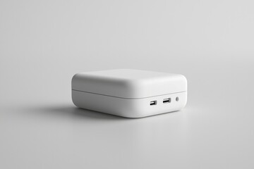 White Rectangular Device with Two Ports