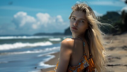 Golden Tresses and Sandy Beaches: A Day in the Life of a Blonde Model