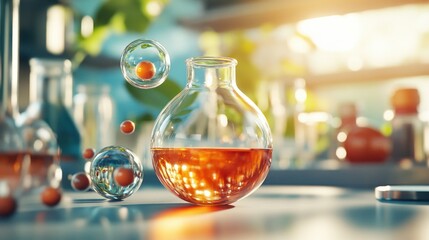 Poster - Laboratory Experiment with Floating Spheres.