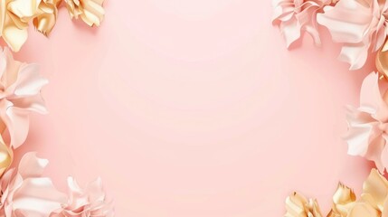 Poster - Abstract pink with shiny gold background