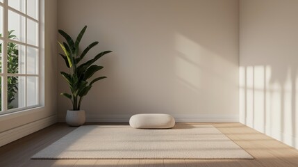 Poster - Minimalist Living Room with Natural Light.