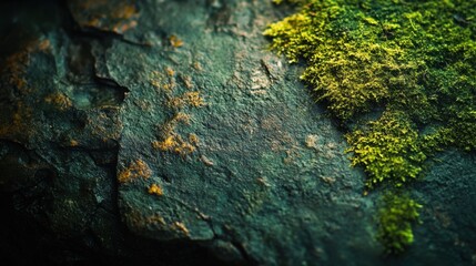 Canvas Print - moss on stone