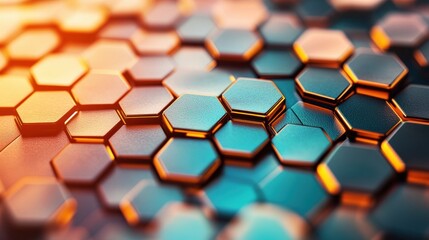 Poster - Abstract Hexagon Pattern.