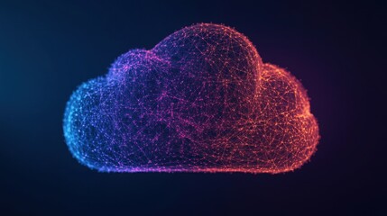 Poster - Abstract Cloud Computing Network.