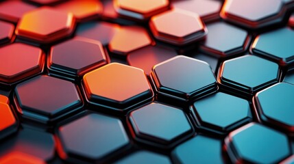 Fototapete - Abstract Hexagon Pattern Background.