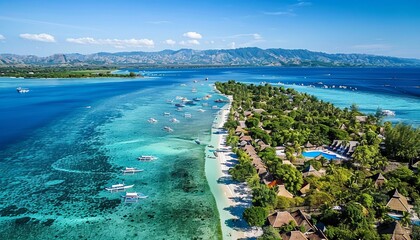 paradise from above: gili trawangan aerial 7:4