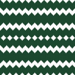 Wall Mural - Green Argyle Fair Isle Seamless Pattern Design