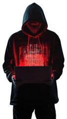 PNG Hacker hoodie laptop computer.