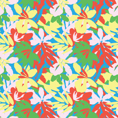 Sticker - Colourful Abstract Floral Seamless Pattern Design