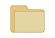 © Gabrieuskal - Icono amarillo de carpeta de sistema operativo
