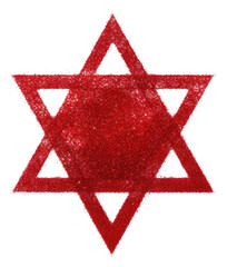 Poster - PNG Red hexagram icon symbol shape white background.