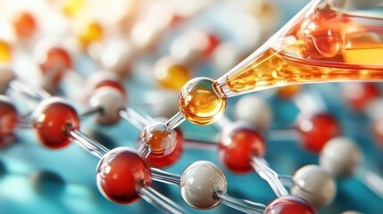 Aufkleber - Molecular Structure with Droplet.