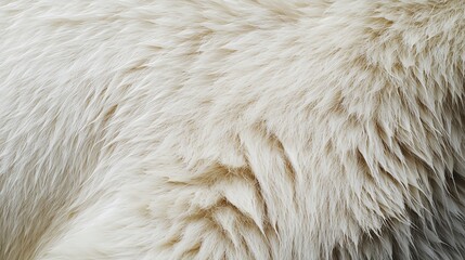 closeup of soft, white fur texture.