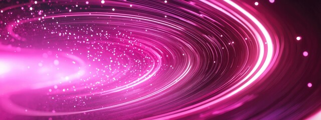 Wall Mural - Bright Pink 3D Abstract Circular Background