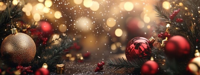 Aufkleber - Elegant festive background for the holiday season featuring 3D illustration and rendering