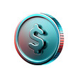 © Ketrin2310 - 3D metallic USDT coin icon with uniform metal and isolated background.