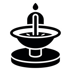 Wall Mural - Fountain icon vector art illustration