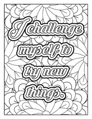 Positive quote coloring page for kids. Motivational Swear word. Inspirational quote coloring page for adults. Motivational quote coloring page. Affirmative quote coloring page. Motivational typography