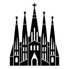 Canvas Print - Sagrada Family icon vector art illustration