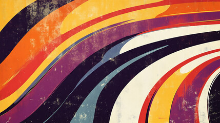 Wall Mural - abstract background design in futuristic retro style with colorful lines. vector illustration.