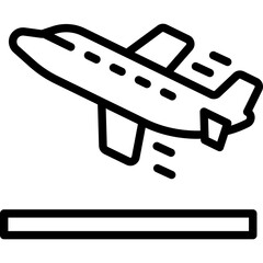 Sticker - take off icon