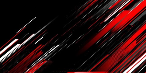 Wall Mural - Dynamic Abstract Geometric Design: Red and Black Background with White Lines. Striking Vector Illustration for Marketing Campaigns, Cultural Promotions, and 4K Wallpapers. Versatile Composition with C