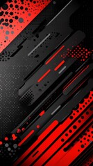 Wall Mural - Dynamic Abstract Geometric Design: Red and Black Background with White Lines. Striking Vector Illustration for Marketing Campaigns, Cultural Promotions, and 4K Wallpapers. Versatile Composition with C