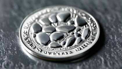 Glistening Silver Coins Showcasing a Polished, Reflective Surface