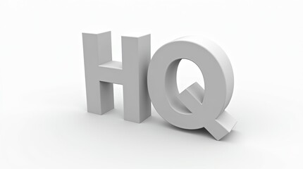Wall Mural - 3d letters hq on a clean white background