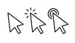 © Alex Hariyandi - Set of mouse click cursor arrow icons. Vector illustration