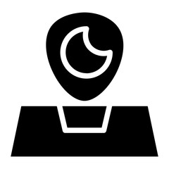 Canvas Print - Avatar Man User Glyph Icon