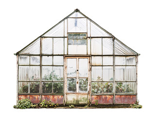 a greenhouse with plants growing in it