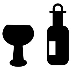 Poster - Alcohol Bottle Drink Glyph Icon